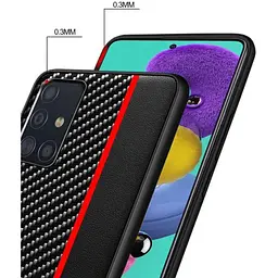 Чохол Primo Cenmaso для Samsung Galaxy A51 2020 (SMA515) Black&Red - мініатюра 2