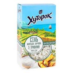 Сіль морська харчова з травами Хуторок 200 г  - мініатюра 2