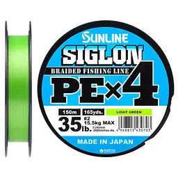 Шнур Sunline Siglon PE н4 150m 2.0/0.242mm 35lb/15.5kg Light Green (1658.09.10) - мініатюра 1