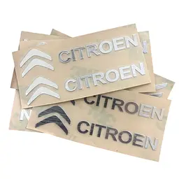Наклейка з логотипом Citroen метал, на клейкій стрічці 1шт (універсальна)