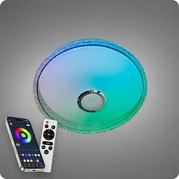 Люстра світлодіодна 517 Dlight RGB з пультом і колонкою 80Вт Білий (02160) - мініатюра 3
