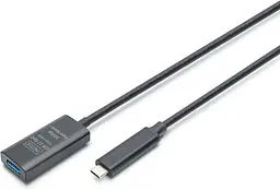 Активний високошвидкісний подовжувач USB 3.2 USB Type-C — USB AF Digitus 5m black - мініатюра 1