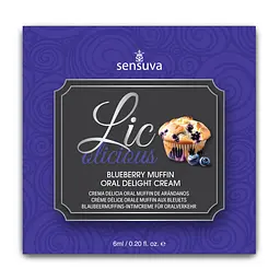 Пробник гелю для мінету Sensuva Lic-o-licious Blueberry Muffin, 6 мл