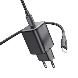 МЗП Hoco N40 Mighty PD20W (1USB-C) + кабель Type-C to Type-C Black - мініатюра 4