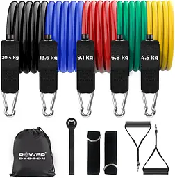 Набір трубчастих еспандерів Total Expander Set 5шт. Power system 4,5-20,4 кг fit0011930 - мініатюра 2