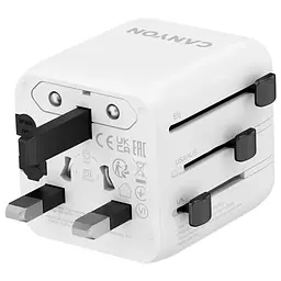 Перехідник Canyon Travel Adapter OnTour One EU/UK/US/AUS White (CNS-TA1005W) - мініатюра 2