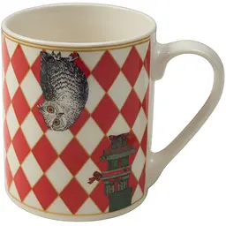 Чашка MBM HOME Graphic Ritual 340 мл червоно-біла (KP-156 RED/WHITE)