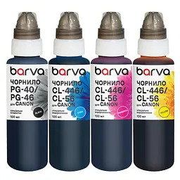 Чорнило Barva Canon PG-46BK pigm + CL-56C/M/Y 4x100 мл, special (CPG46-100-MP)