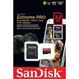 Картка пам'яті SanDisk Extreme Pro 32 GB MicroSD (SDXC) + adapter SD - HC - мініатюра 5