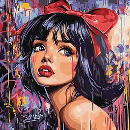 Набір для розпису по номерах Сучасна Білосніжка, Ideyka, 40x40 см, КНО8601