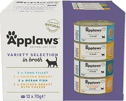 Набір консервів для котів Applaws Variety Selection in Broth 12 х 70 г