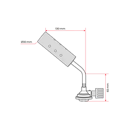 Пальник газовий туристичний з регулятором INTERTOOL GB-0025 - мініатюра 5