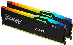 Оперативна пам'ять Kingston Fury 64GB (2x32GB) DDR5 6000MHz Beast RGB (ex.HyperX) (KF560C36BBEAK2-64)