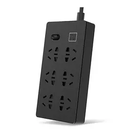 Мережевий фільтр KingMi AIGO Power Strip 6 розеток без USB 1.8м Black [TC0601] [37825]