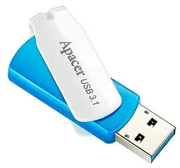 Flash Drive Apacer AH357 32GB USB (AP32GAH357U-1) Blue/White - мініатюра 2