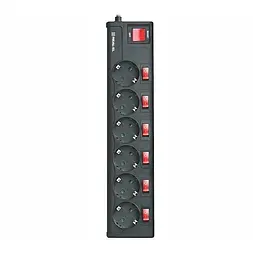 Сетевой фильтр Real-EL RS-6 EXTRA 5,0m черный UAH (EL122300003)
