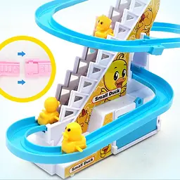 Ігровий центр гірка-трек із підіймачем Small-Duck інтерактивна іграшка ковзні качки з музикою - мініатюра 4