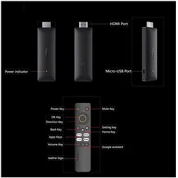 Медіаплеєр Андроид приставка Realme Smart TV Box Stick TV 4K EU Android 11 2/8Гб - мініатюра 2