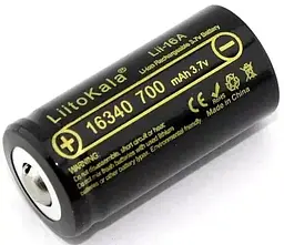 Акумулятор LiitoKala Lii-16A 16340 700 mah Чорний (2211480962)