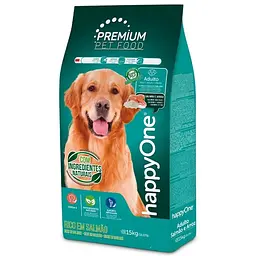 Сухой корм для взрослых собак happyOne Premium Adult Dog Salmon and Rice с лососем и рисом 15 кг