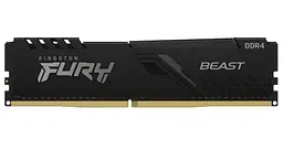 Пам'ять 16Gb x 2 (32Gb Kit) DDR4, 3200 MHz, Fury Beast, Black, 16-18-18, 1.35V, з радіатором Kingston teh0020256 - мініатюра 2