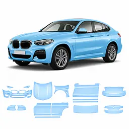 Антигравійна захисна бронеплівка за лекалами для BMW X4 G02 2018-2021 - повний кузов