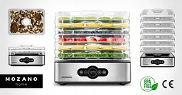 Сушарка дегідратор для харчових продуктів грибів і фруктів Mozano Dehydrator 400 Вт - мініатюра 3