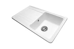 Кухонна мийка гранітна Miraggio Versal white 758x462x201 00211402, Білий - мініатюра 2