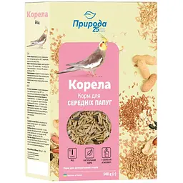 Уцінка. Корм Природа Корела Йод для середніх папуг 500 г (PR241081)
