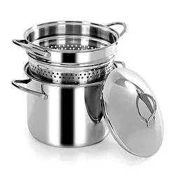 Каструля Barazzoni Inox для макаронів без дна з термодифузором 22 см 6 л (401048022) - мініатюра 2