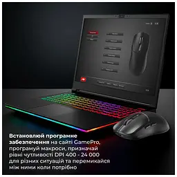 Мишка GamePro Genesis Ranker Wireless/Bluetooth/USB Black (GM012B) - мініатюра 5