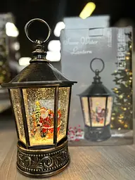 Нічник на батарейках XMAS WDL-24077, новорічний світильник зі снігом, лід нічник — різдвяний ліхтар - мініатюра 6