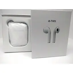 Бездротові bluetooth навушники TWS з додатковою станцією HBQ i8 білі - мініатюра 4