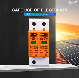 Пристрій захисту від імпульсних перенапруг DC TOMZN TZG40-PV 2P 20–40kA 1000V обмежувач перенапруги 2х полюсний (19637) - мініатюра 6