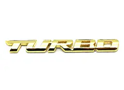 Емблема напис Turbo (Золото) 11х97 мм (на скотчі) - мініатюра 2