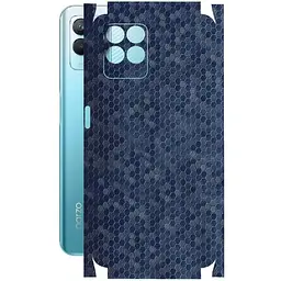 Защитная пленка StatusSKIN для Realme Narzo 50 Корпус Винил Соты синие