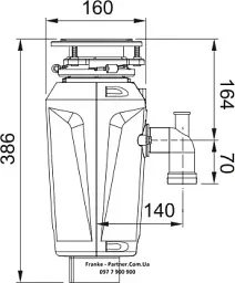 Подрібнювач харчових відходів Franke Elite Slimline SLIM 75 - мініатюра 2