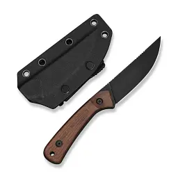 Ніж фіксований туристичний Civivi Carveth (9,1 см) AEB-L / Wood дерево з чохлом - мініатюра 5