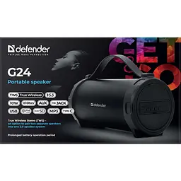 Акустична система 1.0 Defender G24 10W, BT/TF/USB/AUX/1500мАч - мініатюра 5