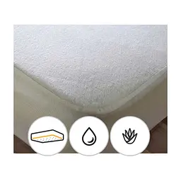 Наматрацник MirSon Terry Waterproof Aloe Vera 219 водонепроникний гумка по периметру 150x200 см (2200000378019) - мініатюра 3