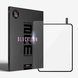 Захисне скло для планшета Apple iPad Air 11 (2024)/Air 11 (2025)/Air 11 (2026) Supreme Black Icon, олеофобне покриття, загартоване скло 9H з японським покриттям Daikin, на весь дисплей, антистатичний клей, преміум захист, ArmorStandart (ARM78105)