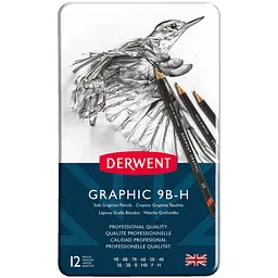 Графітні олівці Graphic Soft 12 шт Derwent