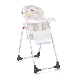 Регульований стілець для зручного годування немовлят Dulce White Teddy Bear Lorelli Білий з жовтим