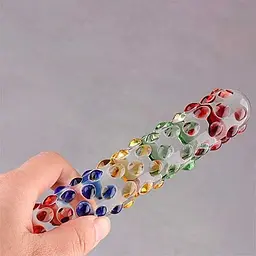 Фалоімітатор скляний двосторонній анально-вагінальний 17 см 27 мм - мініатюра 5