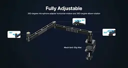 Пантограф для мікрофона Ulanzi LS26 Low Profile Microphone Arm [86252] - мініатюра 10