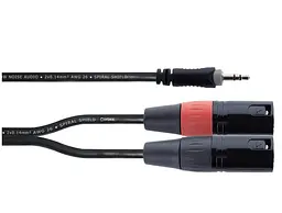 Коммутационный кабель mini Jack 3,5 stereo — 2x XLR Male 3м Cordial EY 3 WMM - мініатюра 2