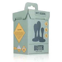 Набір анальних пробок Buttr Kickers Butt Plug Training 3 шт. (чорний) - мініатюра 5
