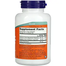 Магній та калій аспартат Now Foods Magnesium & Potassium Aspartate 120 капсул - мініатюра 2