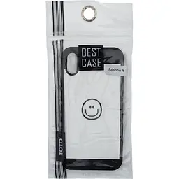 Чохол-накладка Toto TPU Cartoon Case IPhone X Smile Black - мініатюра 2