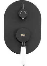 Душова система Rea Serra black + BOX прихованого монтажу REA-B1143, Чорний матовий - мініатюра 5